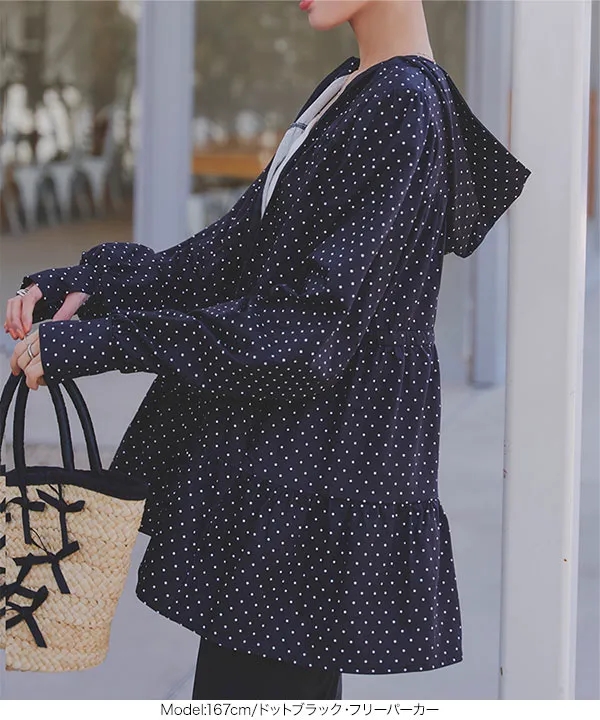 ラッシュガード ] 選べる2タイプ 指穴付きティアードデザイントップス