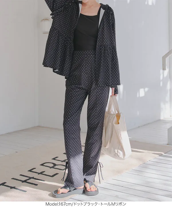 ブルレア　ブラックサイドスリット　カジュアルパンツ ブルレア ブラックサイドスリット カジュアルパンツ ブルレア ブラック