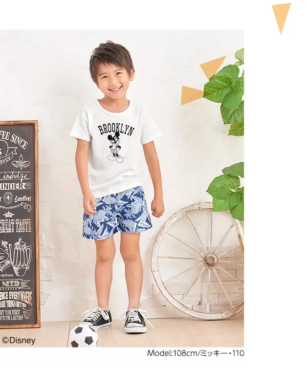 [ Disney ]選べる6タイプ ☆ロゴTシャツ[X2724]  　