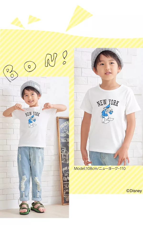 [ Disney ]選べる6タイプ ☆ロゴTシャツ[X2724]  　