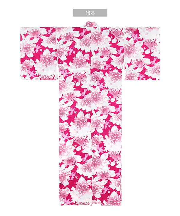 [浴衣単品] 涼を感じる上質素材大人の花柄浴衣 [X366]