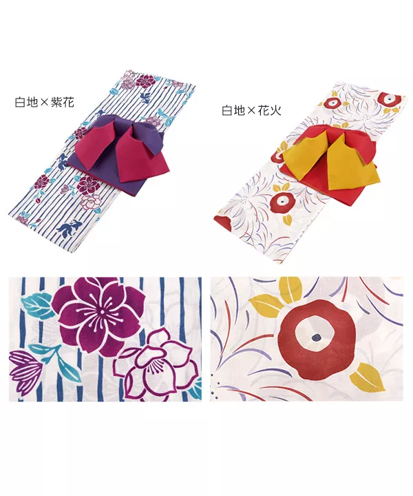 浴衣＋作り帯セット [X379] - レディースファッション通販 神戸
