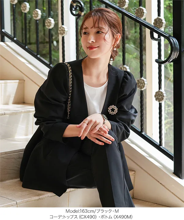 セレモニー ] M L サイズが選べる ペプラムジャケット(単品) [X490K