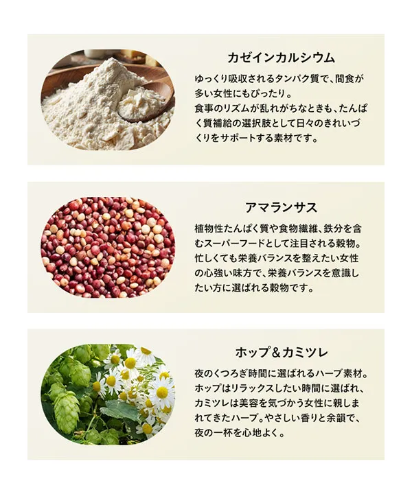 【夜プロテイン】　夜に飲むInnerBeautyProtein Evening [X508]